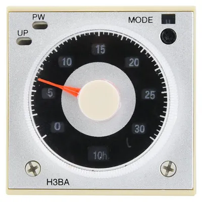 Zdjęcie produktu dla Przekaźnik czasowy, wielofunkcyjny, wysoka dokładność, 8-biegunowy zegar, 1,2 s do 300 h, 220 VAC/24 VDC/AC24 VDC/AC