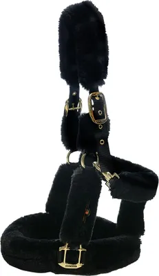 Immagine prodotto di Kentucky Horsewear Cavezza di nylon in pelle d'agnello Cavezza di pelle d'agnello Cavezza di pony nera