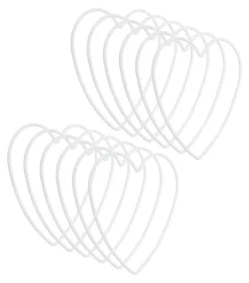 12 Herz-Dreamcatcher-Ringe aus Metall, 12 Stück, Weiß, DIY