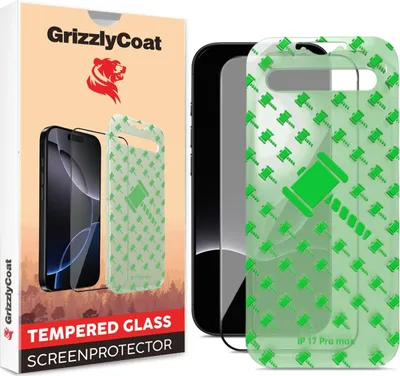 Produktbild von GrizzlyCoat Easy Align iPhone 17 Pro Panzerglas Gehärtetes Glas Displayschutz - Hüllenfreundlich + Applikator