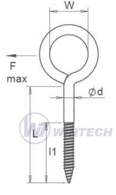 Image de Œillet WINTECH avec vis 20x10mm, ZB NJMFA20010BBBS1