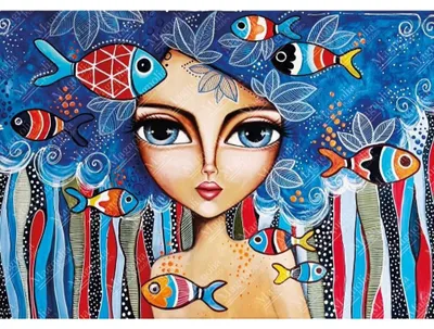 Produktbild von Magnolia Puzzle Lady with Fish - 1000 Teile Puzzle