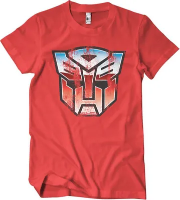 Produktbild von Distressed Autobot Shield T-Shirt - Medium - Red
