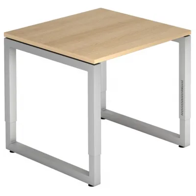 Produktbild von REGO 8 S - 80 x 80 Eiche/Silber höhenverstellbar
