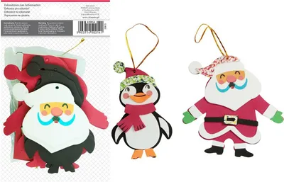 Obrázek produktu pro Vánoční dekorace k sestavení 6 ks přívěsků Tučňák a Santa Titanum