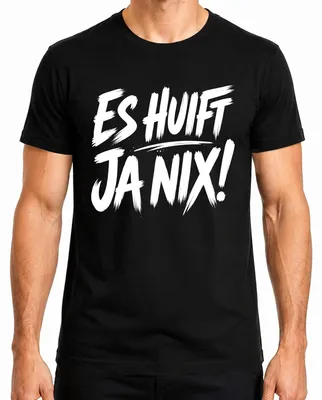 Zdjęcie produktu dla Koszulka męska, czarna, rozmiar XXL, z bawarskim dialektem, zabawny napis, sarkazm, humor