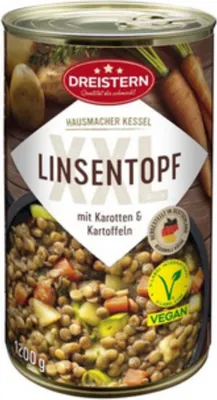 Immagine prodotto di Pentola vegana di lenticchie Dreistern con carote e patate 1200g