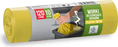 Zdjęcie produktu dla WORKI NA ŚMIECI 120 L worki na śmieci worki na śmieci worek na śmieci żółty 10 sztuk