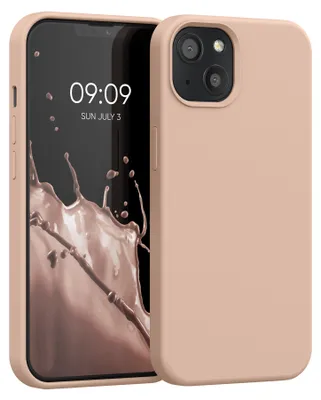 Produktbild von kwmobile Handyhülle für iPhone 13 Hülle, für iPhone 13 Case - Hülle Silikon - kabelloses Laden - Altrosa matt