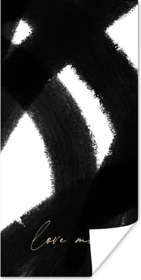Produktbild von MuchoWow® Poster Text - Abstrakt - Liebe mehr - Zitate 20x40 cm - Plakat - Foto