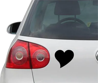 Produktbild von Aufkleber / Autoaufkleber - JDM - Die cut - HEART - Love - Auto, Truck, Notebook, Laptop - schwarz - 88mm x88mm