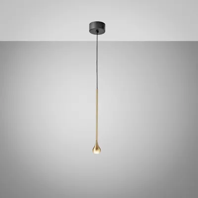 Image de Lampe À Suspension Ursula S/P Gold - Suspension Simple Led 5W 3000K 255Lm Faisceau 24° Ip20 Cadre Aluminium - Gea Luce