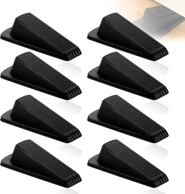 Produktbild von 8er-Pack Türstopper für die Unterseite der Tür, Türstopper, Türstopperkeil aus Gummi, stabile, stapelbare Türstopper für den Boden