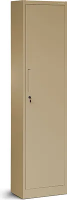Produktbild von Büroschrank Aktenschrank Metallschrank Lagerschrank 4 Fachböden Flügeltür Pulverbeschichtung Stahlblech 185 cm x 45 cm x 40 cm Farbe: Beige