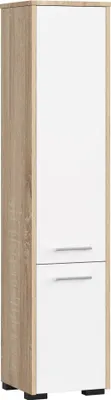 Produktbild von Badezimmersäule FIN Sonoma Eiche 30 cm 2 Türen Front Weiß B30xH140xT30 cm