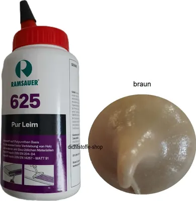 Produktbild von Ramsauer 625 PUR Leim 1K PolyurethanPolyurethan Holz Leim Kleber Klebstoff 750g Flasche