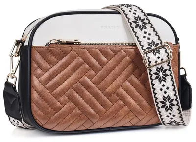 Imagen del producto de Bolso bandolera vegano de cuero sintético para mujer