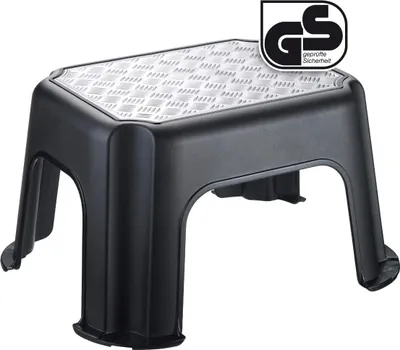 Image de Tabouret PASO, couleur:noir avec aspect métallique