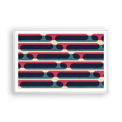 Produktbild von Gerahmtes Poster - Weißer Rahmen - Abstraktion Muster Modern - 91,5x61 cm - Wand Bild - Wanddeko - Wandbilder - Kunstposter - Wandposter - Bilderrahmen - Bilder - Kunstdruck - Wandbild P2WAA91x61-4200