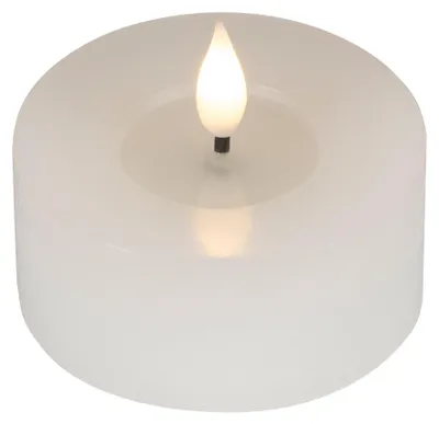 Productafbeelding van LED-kaarsen, 6x7,5 cm, 2 stuks, met timer - flikkereffect van was, warm wit licht