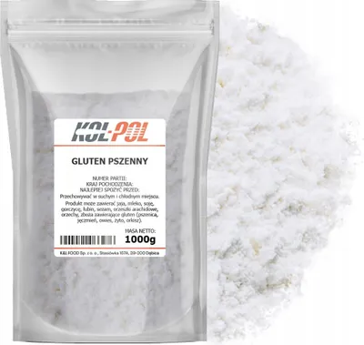 Zdjęcie produktu dla GLUTEN PSZENNY 1kg Witalny spożywczy naturalne białko do mąki Kol-Pol