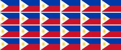 Produktbild von Mini Aufkleber Set - Pack glatt - 33x20mm - selbstklebender Sticker - Philippinen - Flagge / Banner / Standarte fürs Auto, Büro, zu Hause und die Schule - 24 Stück