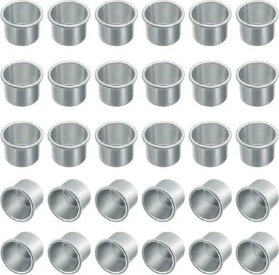 Obrázek produktu pro Kovové svícny – 30 kusů – 27 mm x 19 mm – držáky na svíčky – kreativní – vánoční dekorace