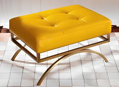 Obrázok produktu pre Hocker Polsterhocker Fuß Ablage Möbel Wohnen Sitzbänke Sitz Designer