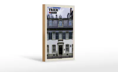 Produktbild von Holzschild Städte Trier Karl-Marx-Haus Altstadt Dekoration 12x18 cm