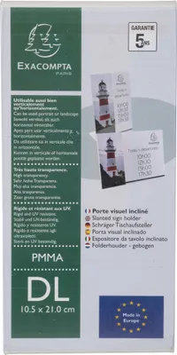 Image de Exacompta 30x Porte-visuel incliné vertical DL Cristal 83058D