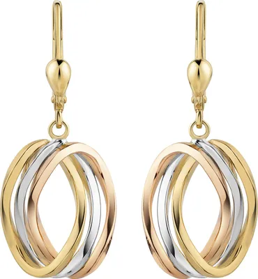 Produktbild von Fascination by Ellen K. Ohrhänger 375/- Gold 3,4cm mehrfarbig ohne 324330151-2