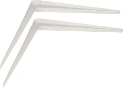 Imagen del producto de KOTARBAU® Juego de 2 soportes para estanterías (400 x 350 mm), color blanco