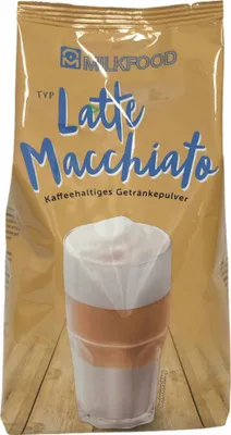 Produktbild von Milkfood Latte Macchiato Kaffeehaltiges Getränkepulver 3er Pack (3x400g Packung) + usy Block