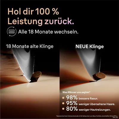 Immagine prodotto di BRAUN Series 9+ shaver head - 4 cutting elements + precision trimmer - 100% Germany