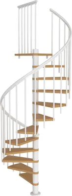 Produktbild von Dolle Spindeltreppe Montreal Buche/weiß 252-282cm Geschosshöhe Ø140cm