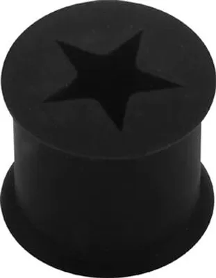 Produktbild von Ohr Flesh Flared Silikon Schwarz Tunnel Piercing Stern - VPLF-ST-BK.12mm