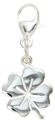 Produktbild von Einhänger Charm Kleeblatt aus 925 Sterling Silber Glückszeichen Damen