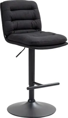 Produktbild von CLP Barhocker Damar Stoff höhenverstellbar und drehbar schwarz Gestell Farbe schwarz