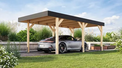 Produktbild von Einzelcarport Karibu Leimholz 1 312,5 x 487 cm natur