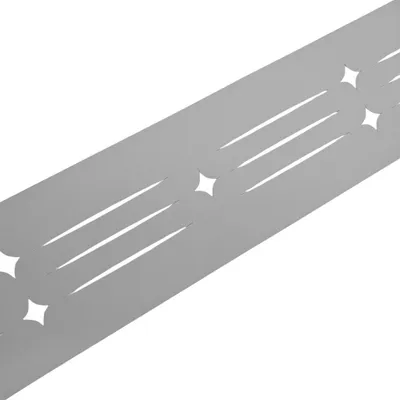 Produktbild von zaun|zu PREMIUM Nachbildung Starline: Zaunstreifen mit Lasermuster für Doppelstabzaun Lichtgrau 2,55m