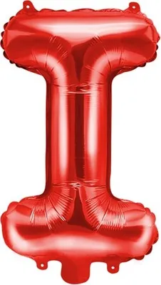 Produktbild von Folienballon Buchstabe „I“, 35cm, rot