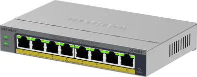 Obrázek produktu pro NETGEAR GS108EP, Řízený, L2/L3, Gigabit Ethernet (10/100/1000)