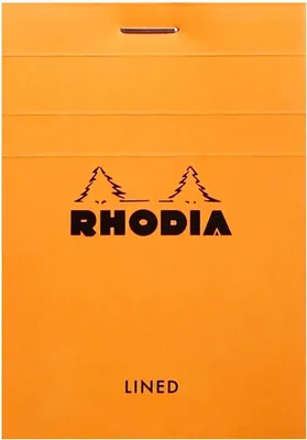 Produktbild von Rhodia 10x Gehefter Notizblock Rhodia No.11 A7 80 Bl liniert 80g Orange 11600C