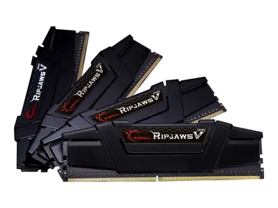 Zdjęcie produktu dla G.Skill Ripjaws V F4-3200C16Q-128GVK, 128 GB, 4 x 32 GB, DDR4, 3200 MHz, 288-pin DIMM