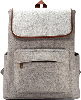 Produktbild von ROOGU Grey Buddy * Eleganter Rucksack Filz Grau 20l Stadt Uni Arbeit Laptop 15'' extra leicht