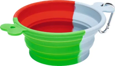 Immagine prodotto di Ciotola da viaggio pieghevole in silicone Beeztees verde Rua