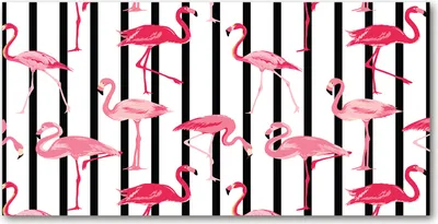 Produktbild von Tulup Glas-Bild -140x70- Wandkunst Dekorative Wand für Küche & Wohnzimmer - Tiere - Flamingos Streifen - Rosa