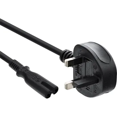 Produktbild von INLINE Netzkabel Netzstecker England auf Euro 8 Stecker C7 1,8m schwarz