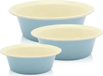 Produktbild von Karl Krüger 90159 Schüssel Set Sylt 3 tlg. (20, 24 und 28 cm), emailliert, blau