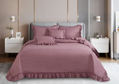 Produktbild von Rosa gesteppte Bettdecke Decke doppelseitig Tröster 140x200CM PLED FALBANKS RUFFY